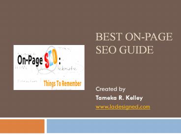 Best On-page SEO Guide