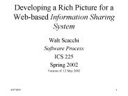Developing a Rich Picture for a Web-based Information Sharing System