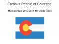 Famous People of Colorado PowerPoint PPT Presentation