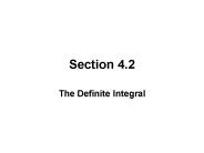 The Definite Integral