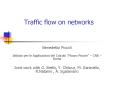Traffic flow on networks PowerPoint PPT Presentation
