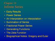 Chapter 10 Infinite Series