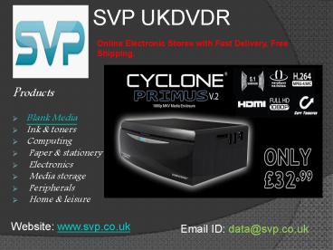 Online Electronic Stores -svp.co.uk