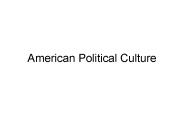 American Political Culture