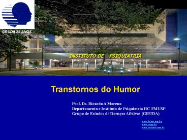 INSTITUTO DE  PSIQUIATRIA