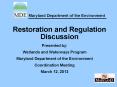 Restoration and Regulation Discussion PowerPoint PPT Presentation