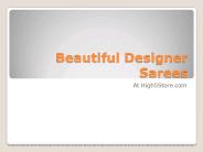 Beautiful Designer Sarees Online
