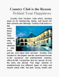 Country Club is the Reason Behind Your Happiness PowerPoint PPT Presentation