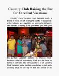 Country Club Raising the Bar for Excellent Vacations PowerPoint PPT Presentation