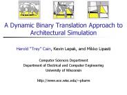 A Dynamic Binary Translation Approach to Architectural Simulation