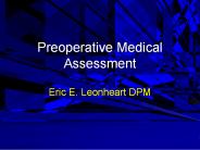Preoperative Medical Assessment
