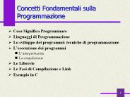 Concetti Fondamentali sulla Programmazione