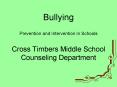 Bullying Prevention and Intervention in Schools Cross Timbers Middle School Counseling Department PowerPoint PPT Presentation