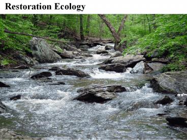 Restoration Ecology
