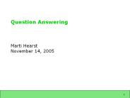 Question Answering