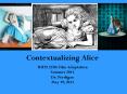 Contextualizing Alice PowerPoint PPT Presentation