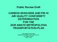 Public Review Draft CARBON MONOXIDE AND PM-10 AIR QUALITY CONFORMITY DETERMINATION FOR THE 2035 AMATS METROPOLITAN TRANSPORTATION PLAN PowerPoint PPT Presentation
