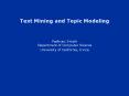 Text Mining and Topic Modeling PowerPoint PPT Presentation