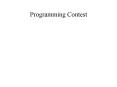 Programming Contest PowerPoint PPT Presentation