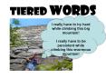 TIERED WORDS PowerPoint PPT Presentation