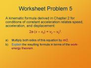 Worksheet Problem 5
