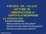ATM OCN 100 - Fall 2000 LECTURE 1B