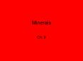 Minerals PowerPoint PPT Presentation