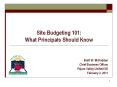Site Budgeting 101: What Principals Should Know PowerPoint PPT Presentation