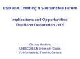 ESD and Creating a Sustainable Future PowerPoint PPT Presentation