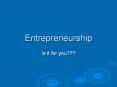 Entrepreneurship PowerPoint PPT Presentation