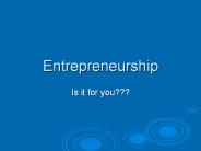 Entrepreneurship