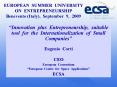 EUROPEAN SUMMER UNIVERSITY ON ENTREPRENEURSHIP Benevento (Italy), September 9, 2009 PowerPoint PPT Presentation