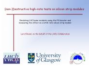 (non-)Destructive high-rate tests on silicon strip modules