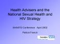Health Advisers and the National Sexual Health and HIV Strategy PowerPoint PPT Presentation
