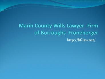 Estate Planning Marin County
