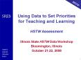 Using Data to Set Priorities for Teaching and Learning HSTW Assessment PowerPoint PPT Presentation