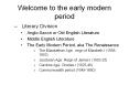 Welcome to the early modern period PowerPoint PPT Presentation