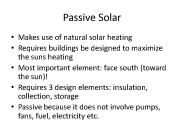 Passive Solar