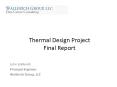 Thermal Design Project Final Report PowerPoint PPT Presentation