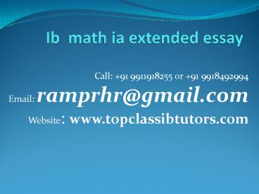 ib math ia extended essay help online tutor