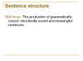 Sentence structure PowerPoint PPT Presentation
