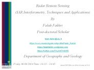Radar Remote Sensing (SAR Interferometry, Techniques and Applications)