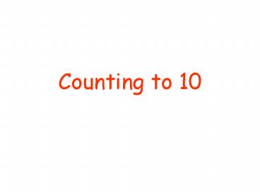 Counting to 10