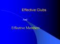 Effective Clubs PowerPoint PPT Presentation