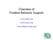 Overview of Positive Behavior Support