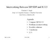 Interworking Between SIP/SDP and H.323