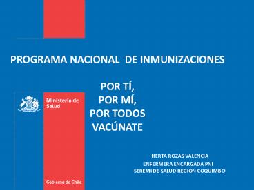 PROGRAMA NACIONAL DE INMUNIZACIONES POR T