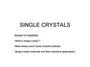 SINGLE CRYSTALS