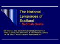 The National Languages of Scotland PowerPoint PPT Presentation