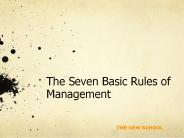 The Seven Basic Rules of Management